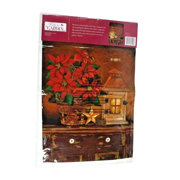 Erins Garden Holiday Lantern Decorative Garden Flag 12.5 x 18 New - Picture 3 of 4
